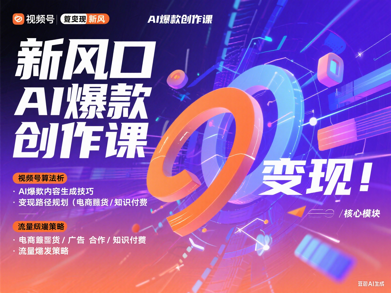 视频号变现新风口AI爆款创作课