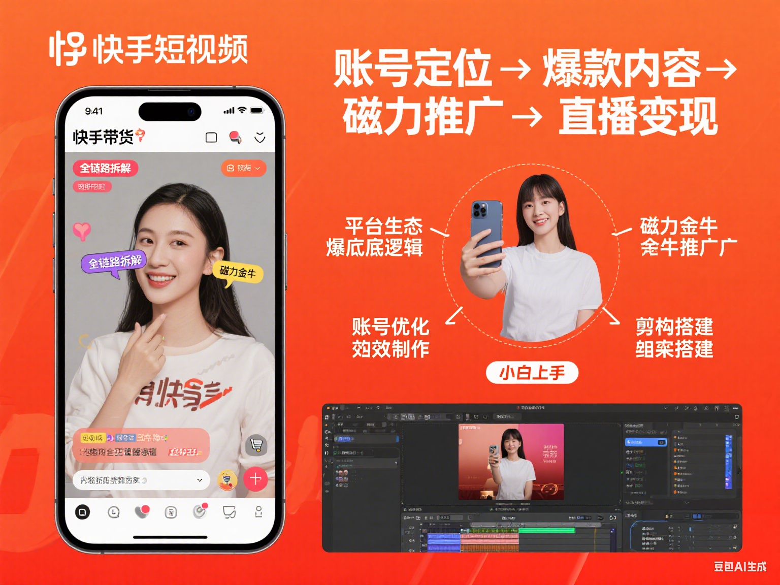 2025快手短视频+直播带货运营