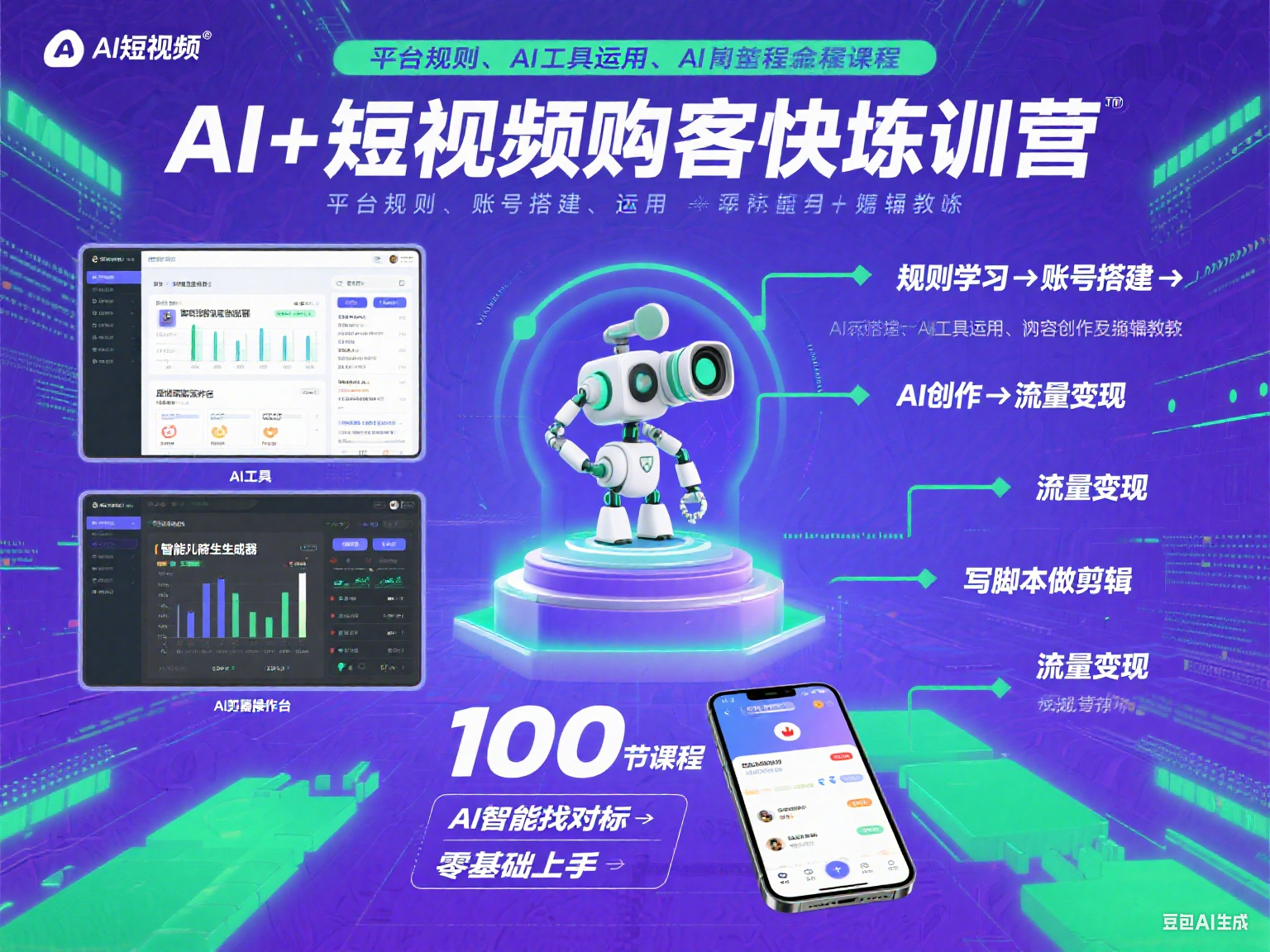AI+短视频获客快训营+剪辑课