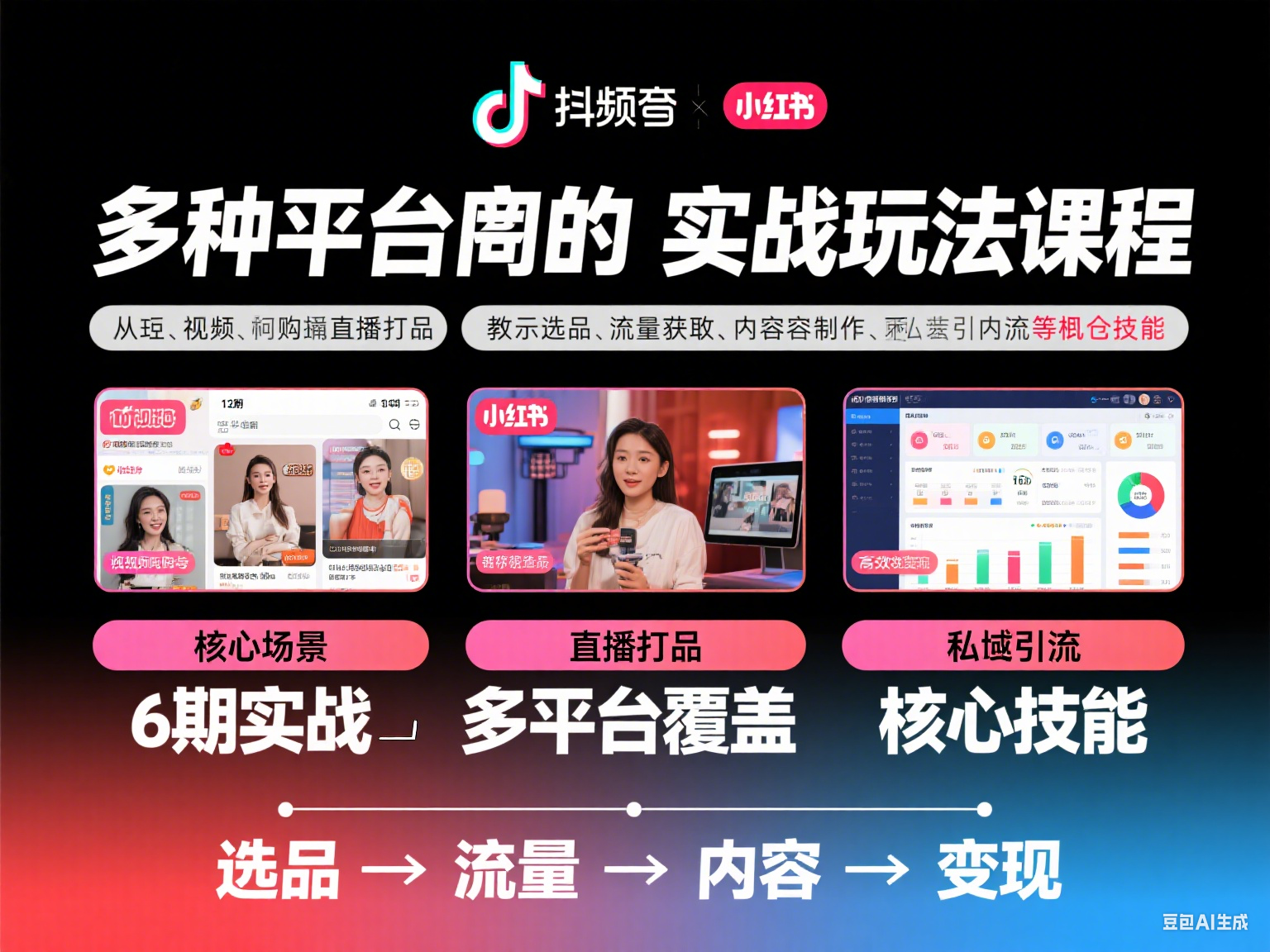 抖音小红书视频号带货高效变现