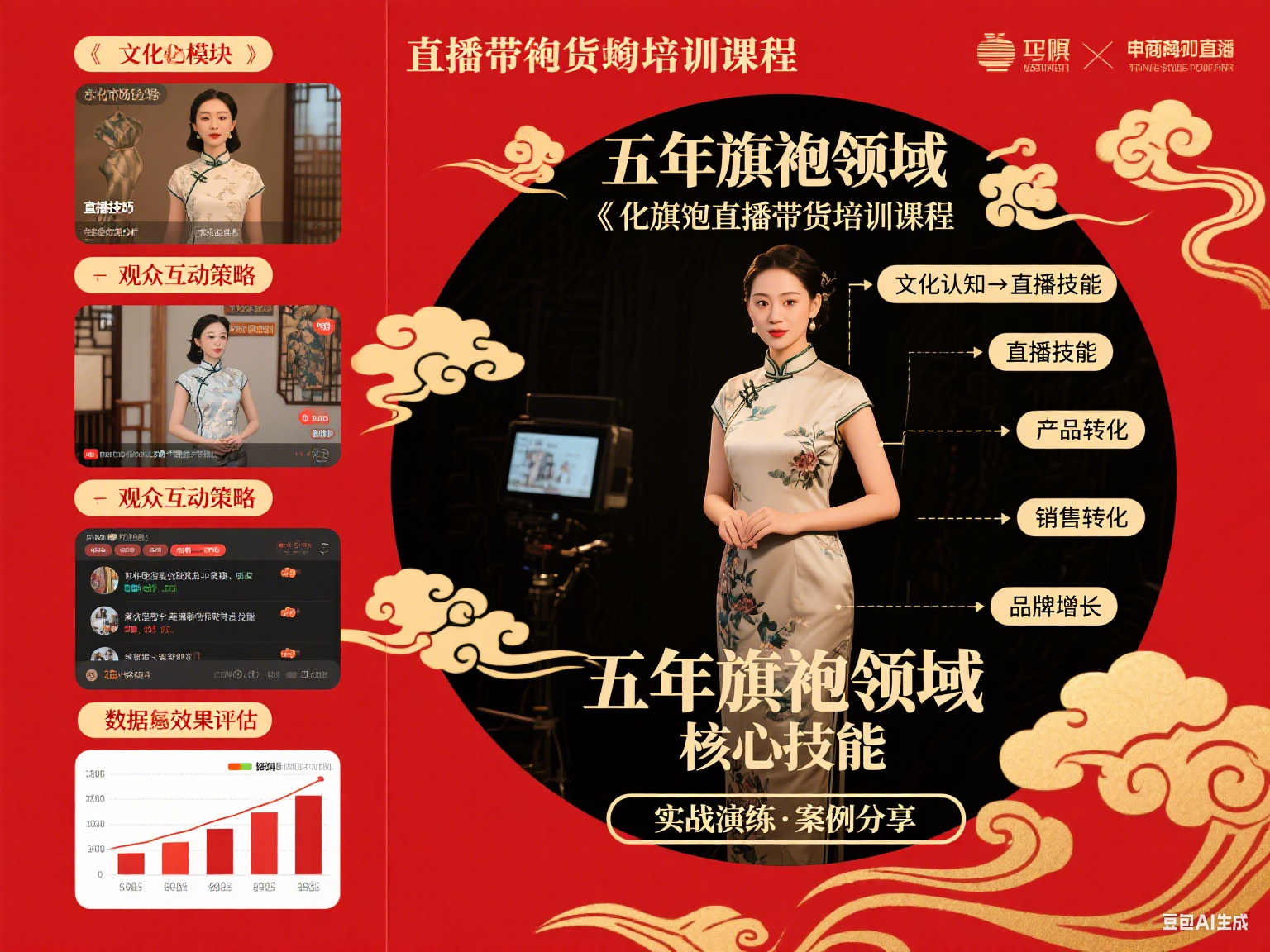 五年旗袍直播带货培训课程
