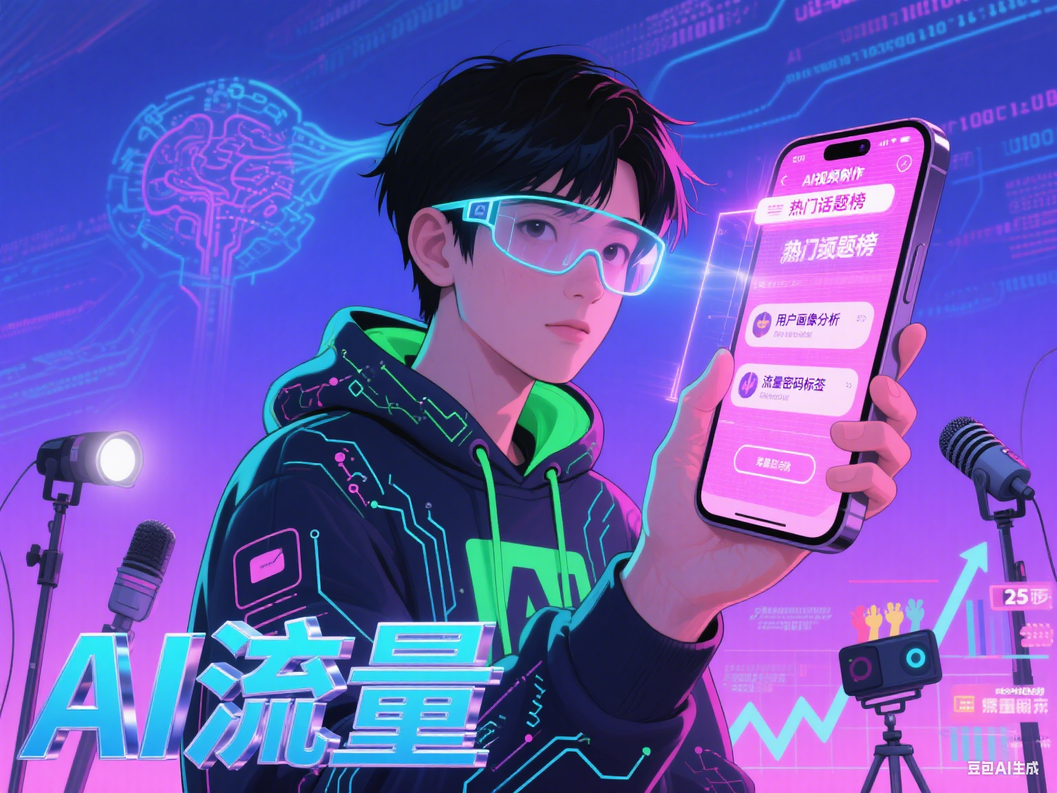 一部手机玩转AI短视频热门流量