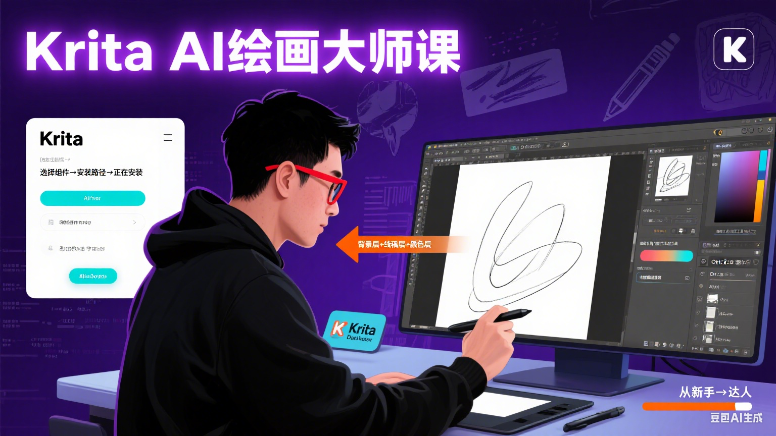 鬼鲛先生krita ai基础+进阶课程