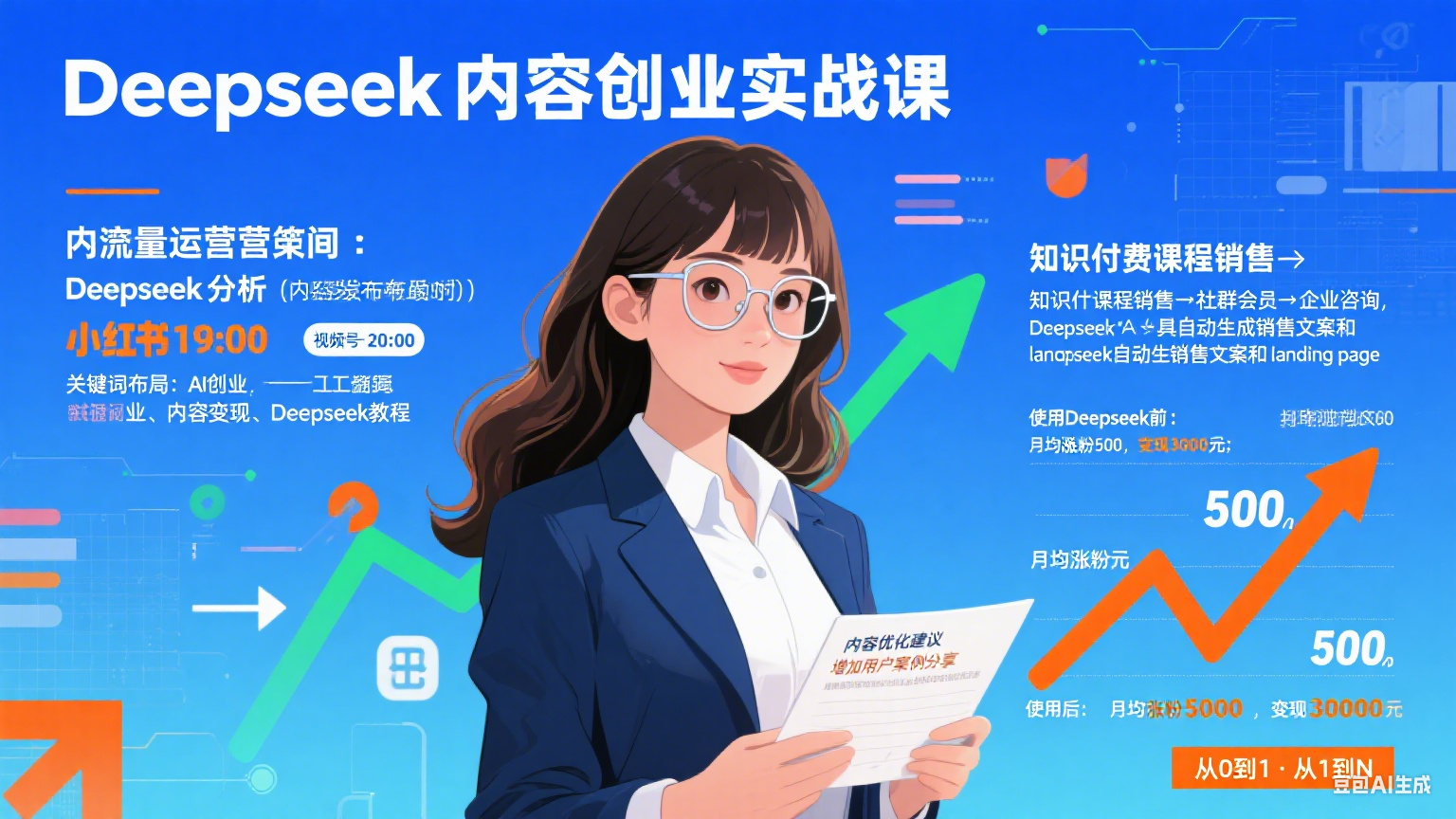 Deepseek进阶课内容创业者必看